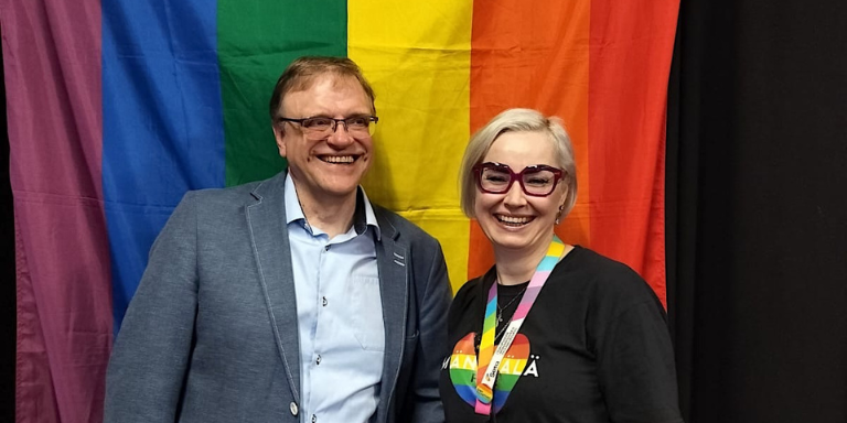 Mäntsälän kunnanjohtaja Hannu Laurila ja Mäntsälän Setan puheenjohtaja Heidi Hoffman.